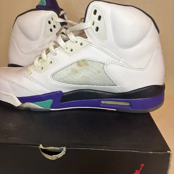2013 Nike Air Jordan 5 Retro Grape 138027-108 Men's Size 12